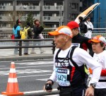 橋の向こうから幟を見て　階上頑張れの声